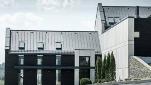 Алюминиевая кровля Система PREFALZ 46 Зелёная патина PP.99 Prefa
